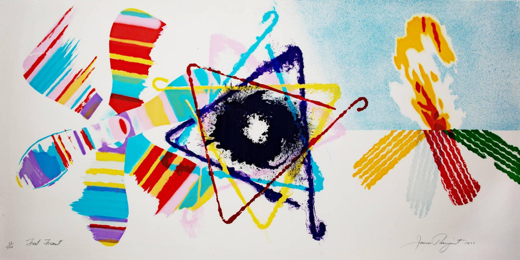 Large American Pop Art Abstract Aquatint Etching James Rosenquist Just Desert