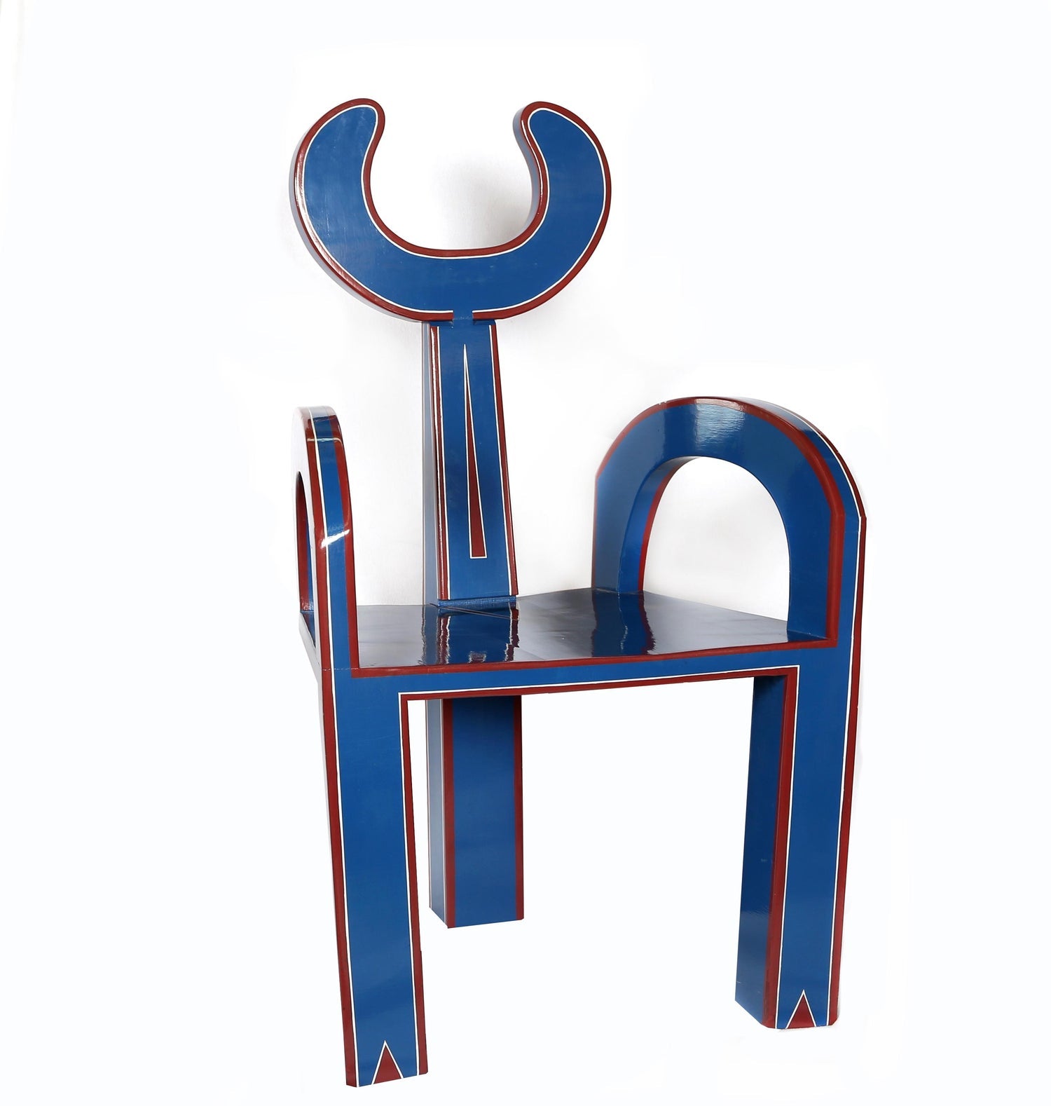 Pop Art Painting Carved Wall Sculpture Amanda Watt Thatched Chair Vibrant Color
