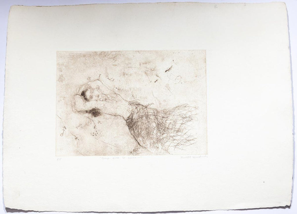 Boston Expressionist Conte Pencil Drawing "Still Life with Flies" Hyman Bloom