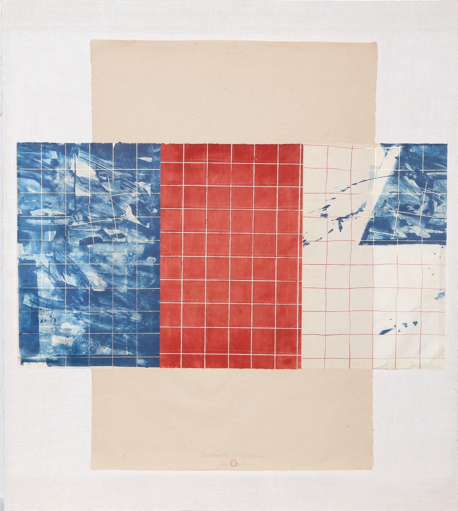 Iain Baxter& "Deflecting Landscape" Conceptual Monoprint Painting