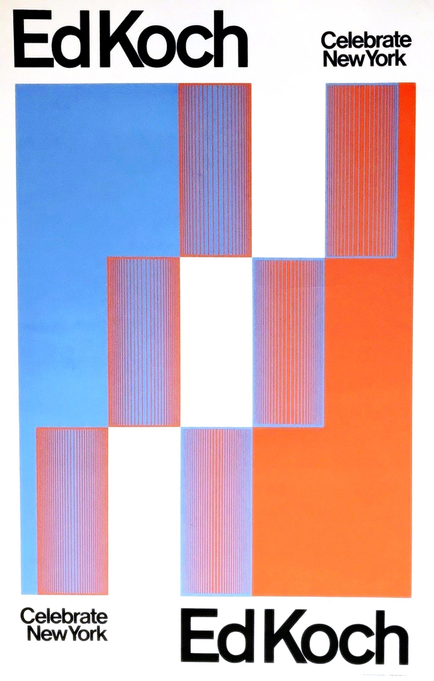 Architecture Kinetic Statue of Liberty Op Art Screen Print Lithograph Pol Bury