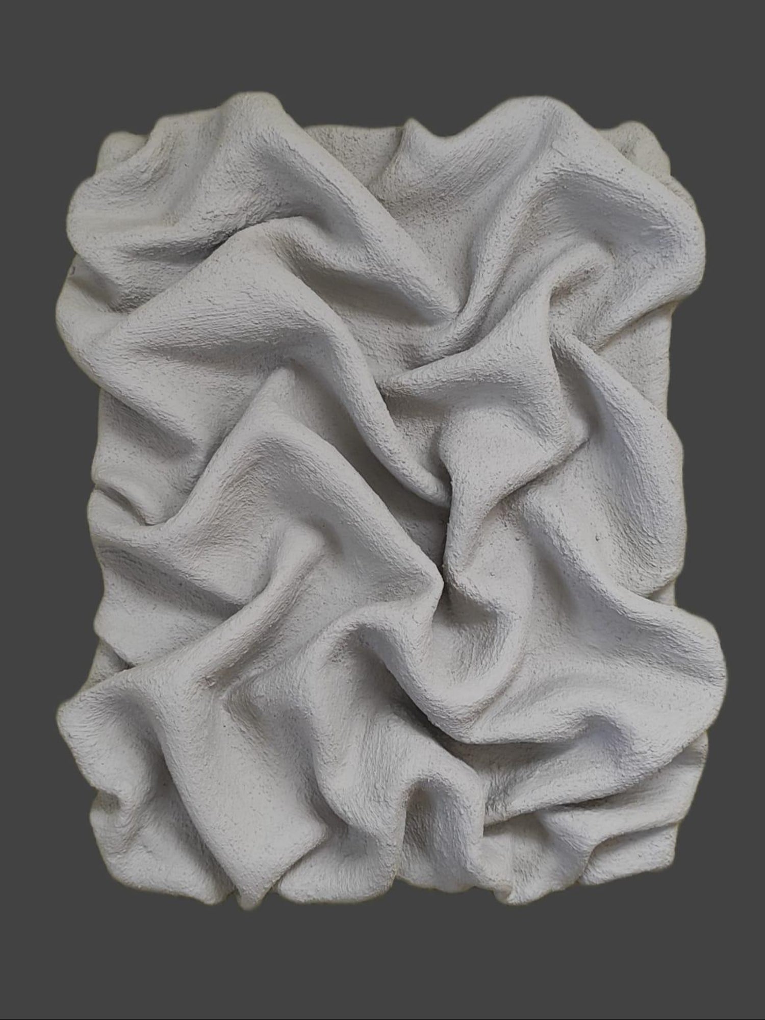 Sebastien de Ganay Folded Linen Abstract Minimalist Unique Sculpture Fabric Wire