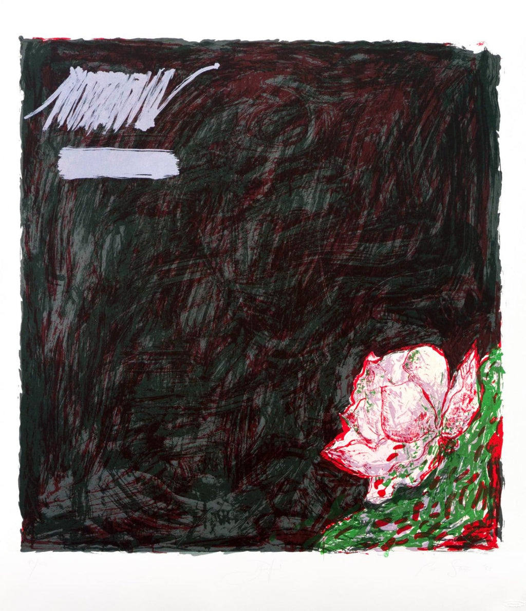 Comet, Outer Space Dark Series Aquatint Etching Color Abstract Expressionist