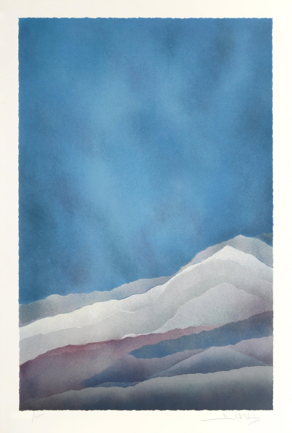 Frozen Sky, Night. Large Modern British Conceptual Screenprint Langlands & Bell