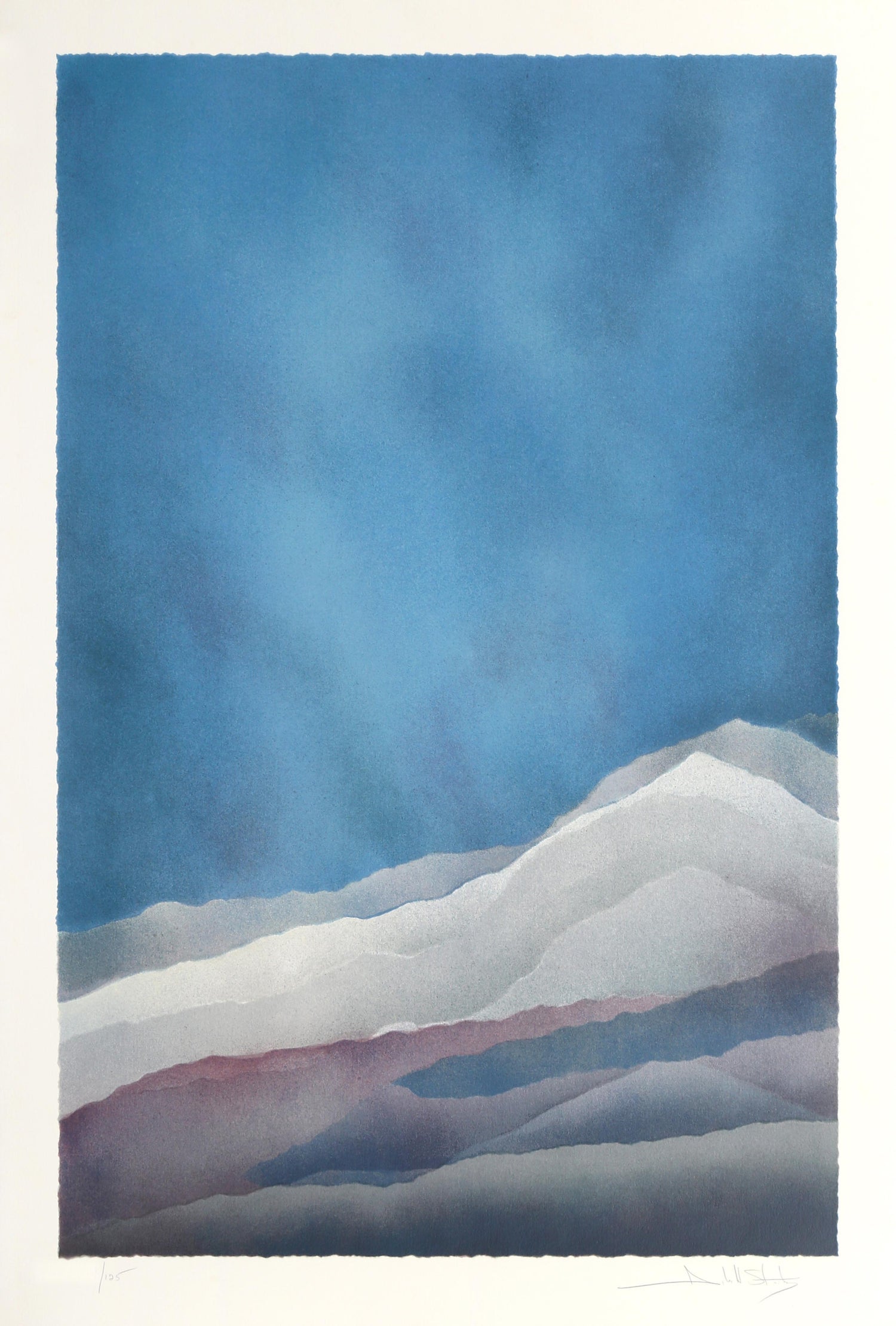 Frozen Sky, Night. Large Modern British Conceptual Screenprint Langlands & Bell