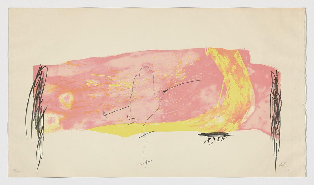 Spanish Post Modern Abstract Aquatint Color Etching Antoni Tapies
