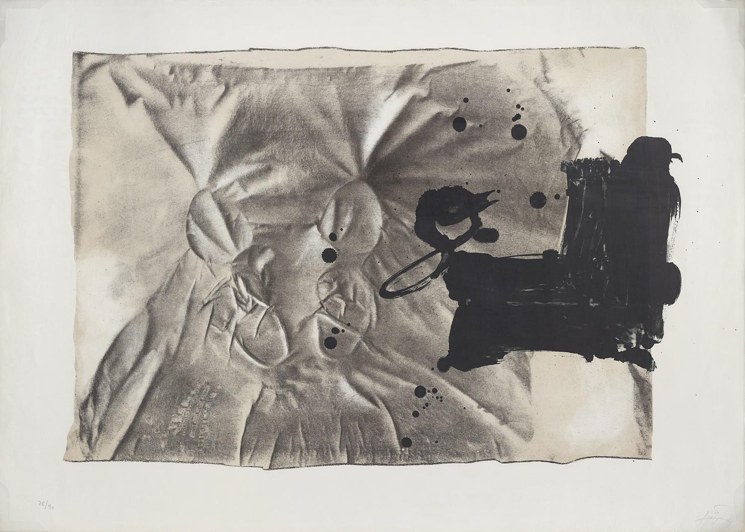 Spanish Post Modern Abstract Aquatint Color Etching Antoni Tapies