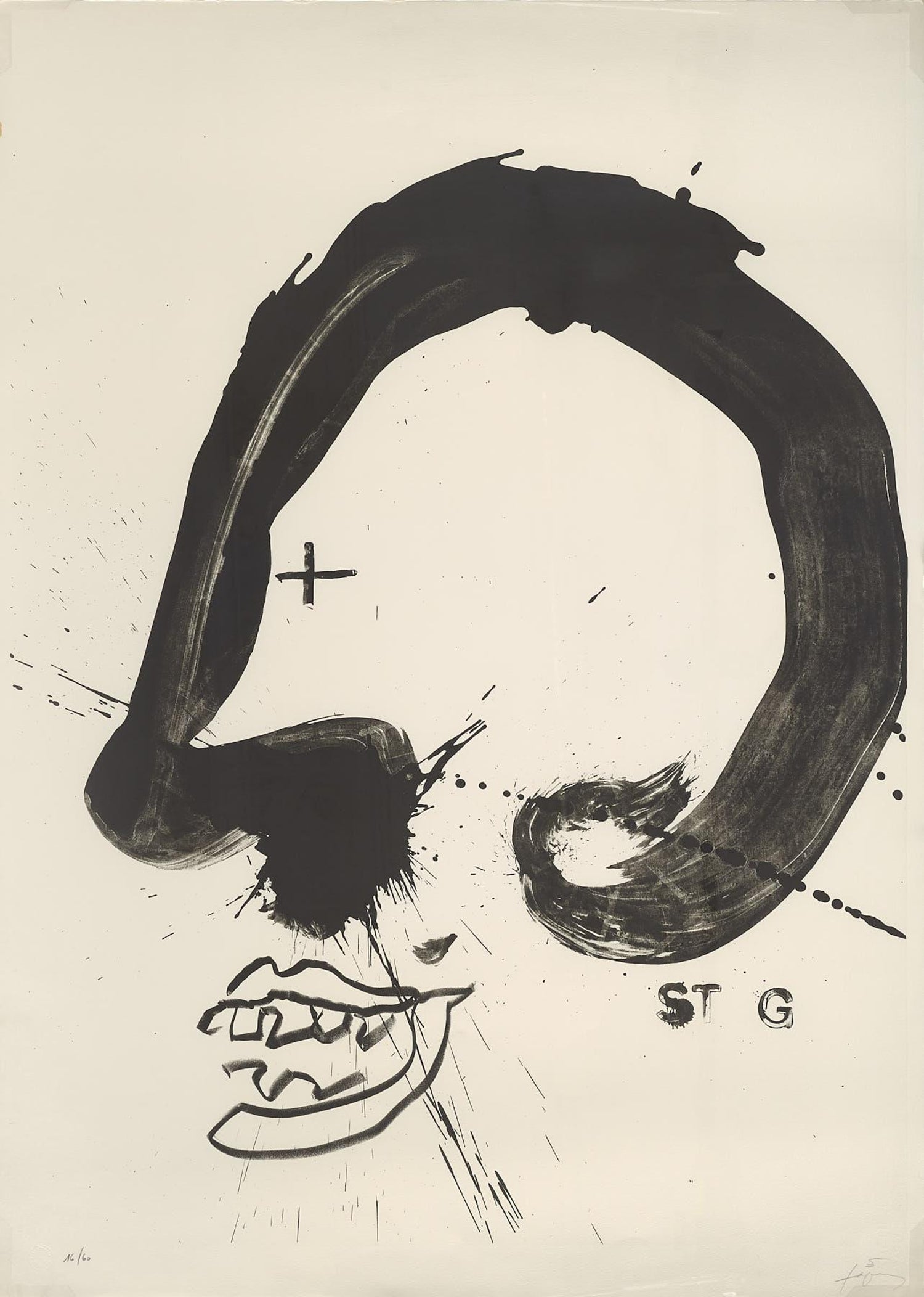 Spanish Post Modern Abstract Aquatint Color Etching Antoni Tapies