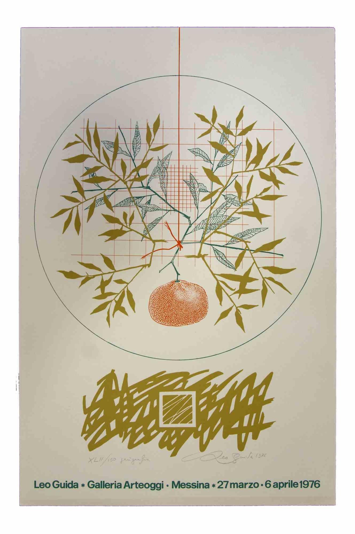 Joe Tilson British Pop Art Screenprint, Color Lithograph 4 Seasons 4 Elements