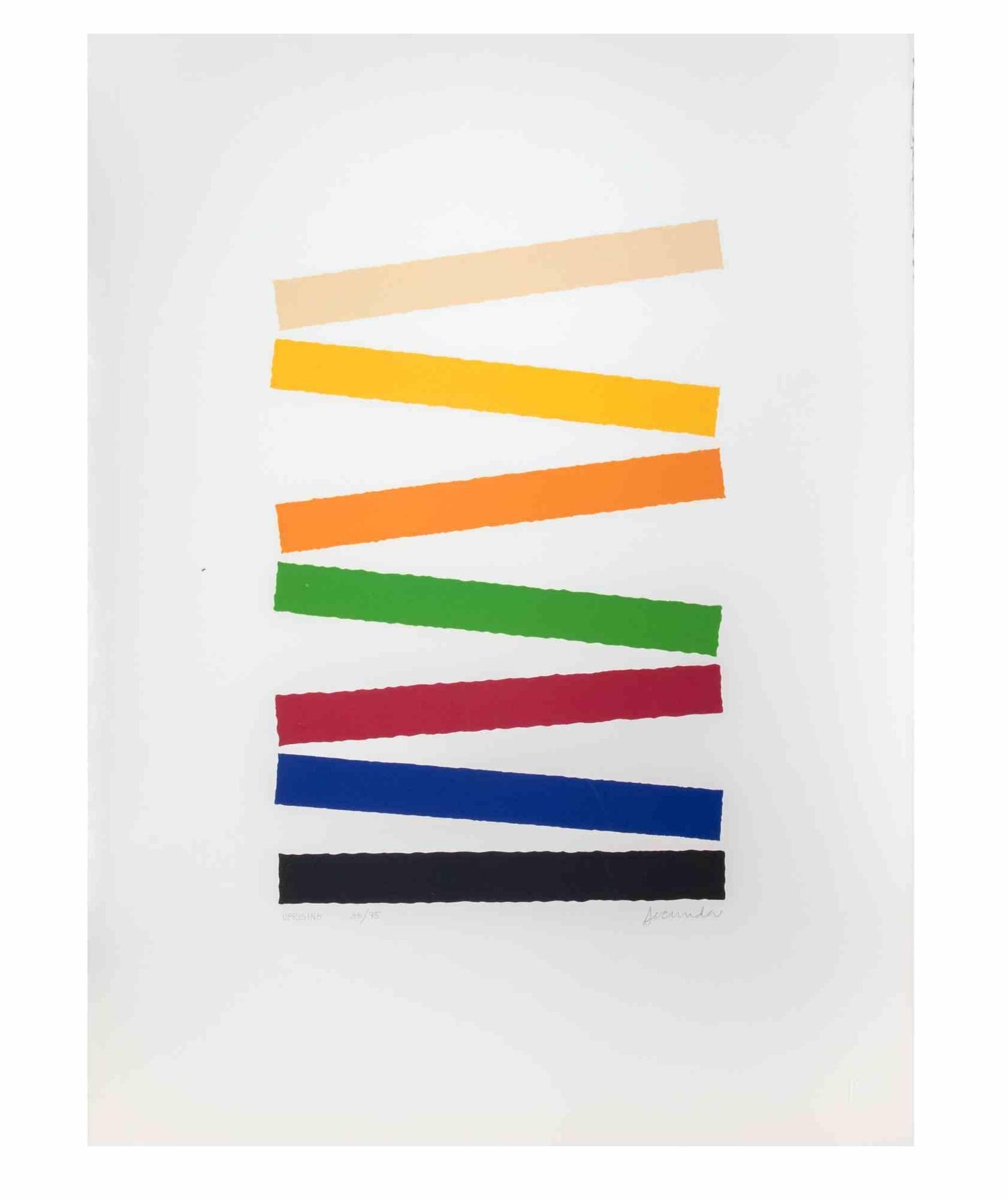 Large Abstract Color Aquatint Etching Jazz Mary Heilmann American Modernist Art