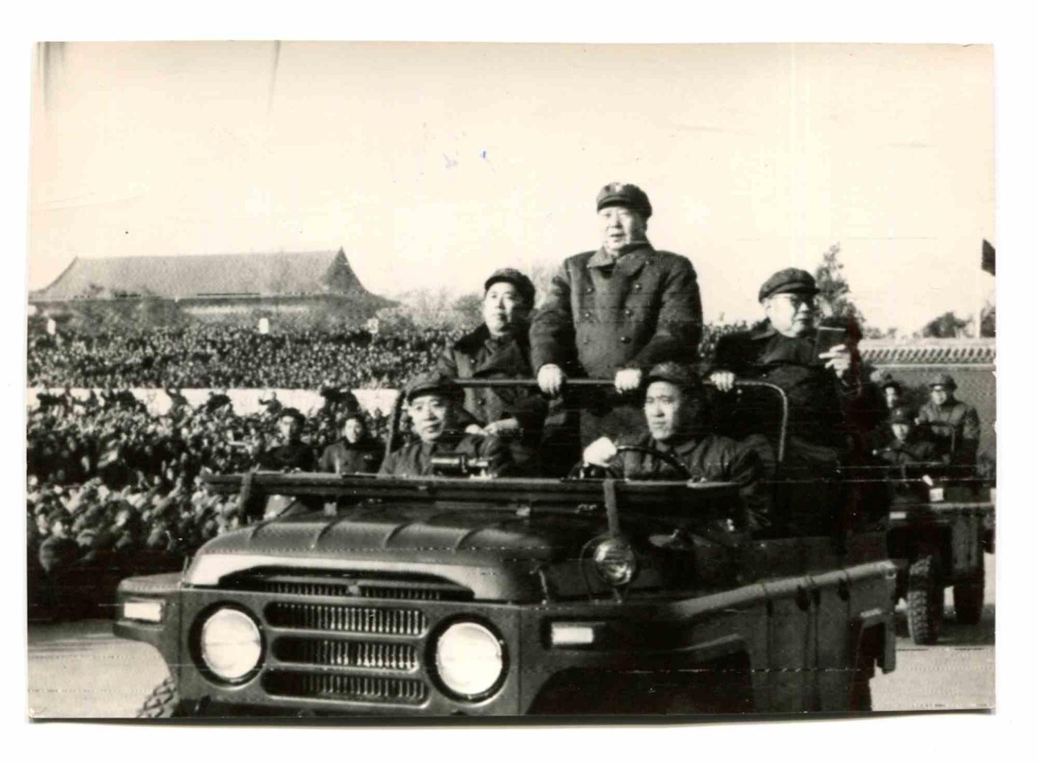 Large Silver Gelatin Photograph Russian USSR Soviet Parade Yuri Gagarin Photo