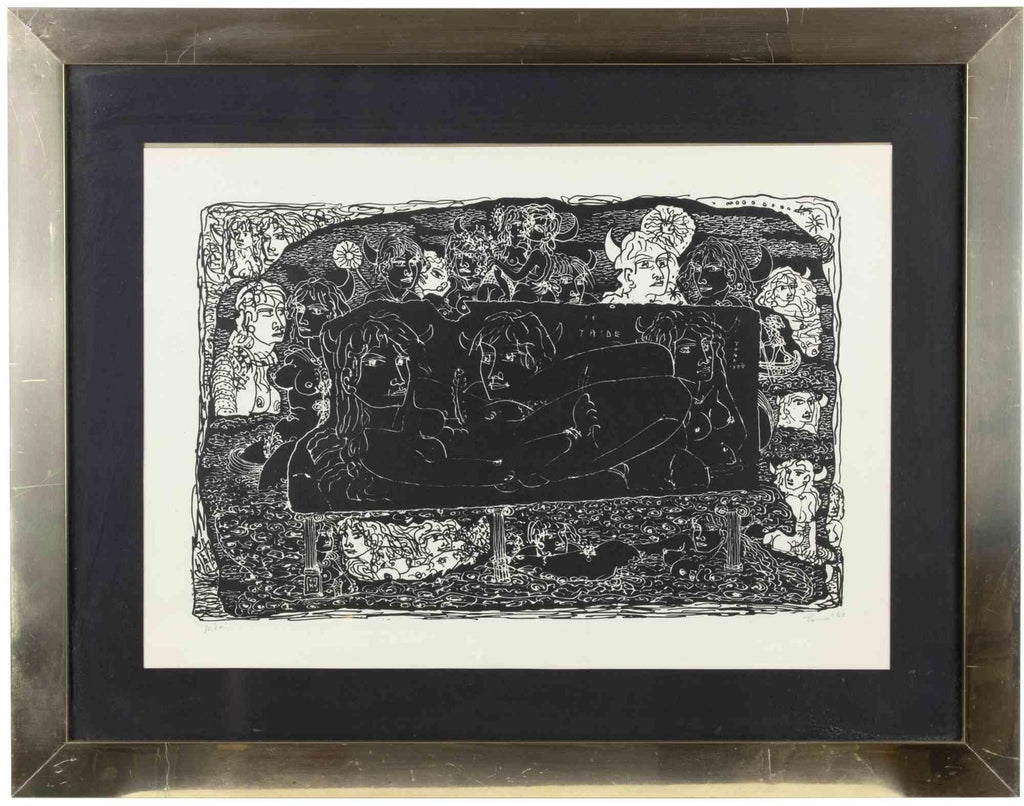 El Herido, 1960's Spanish Avant Garde Political Screenprint Lithograph Signed