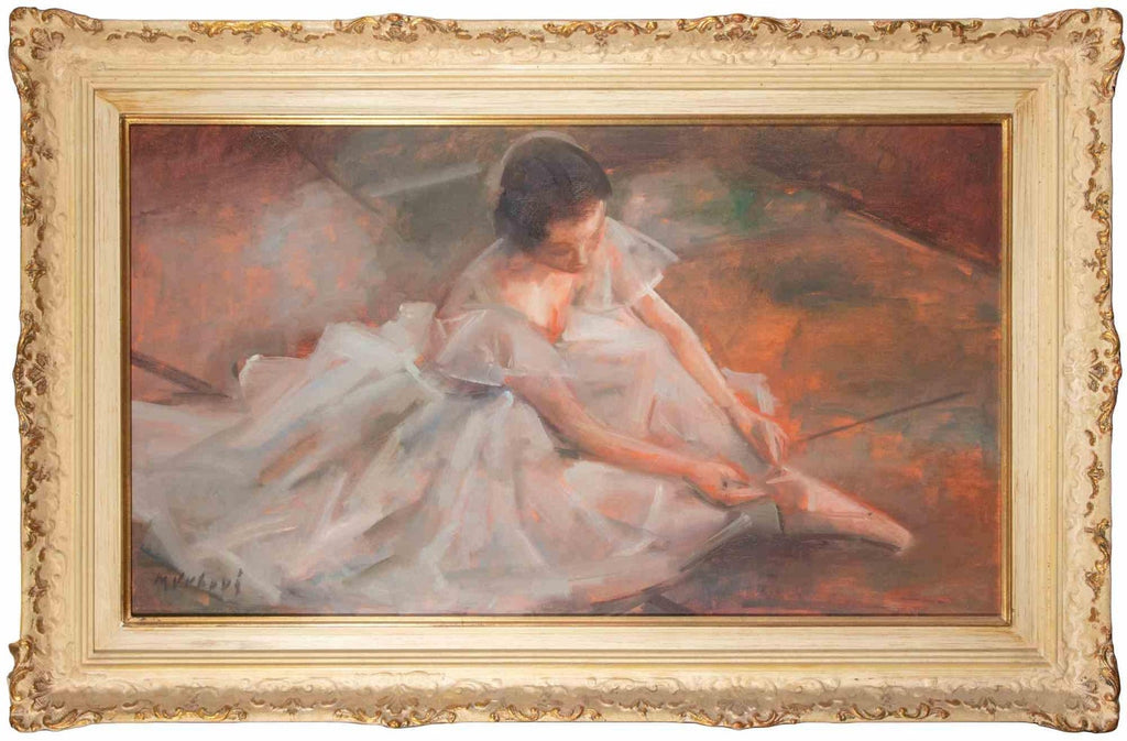 Post Impressionist Ballet Dancer Oil Painting Louis Kronberg French Ballerina