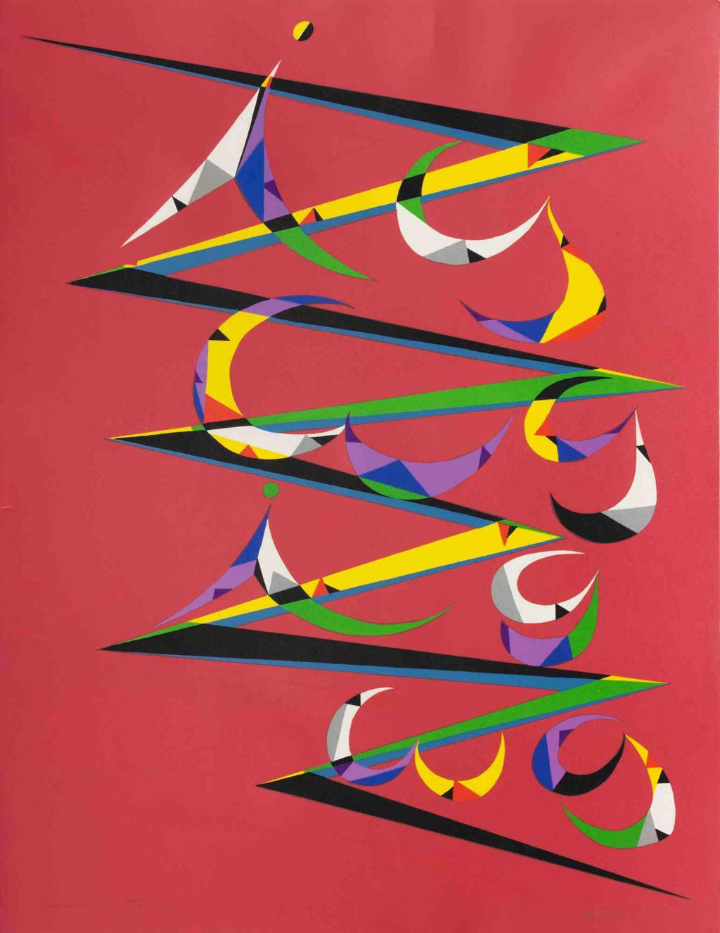 Italian Artist Abstract Lithograph