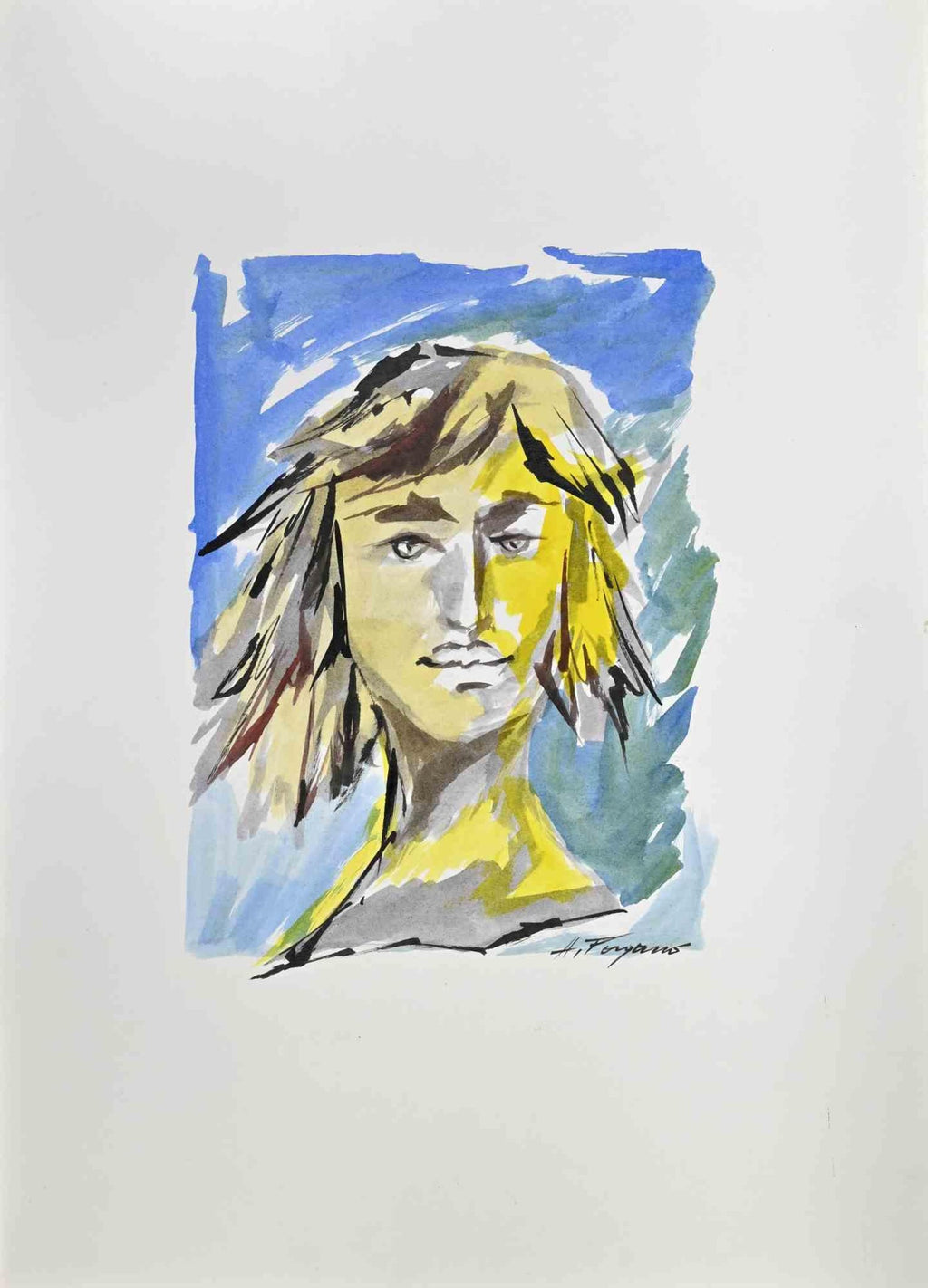 William Anthony 1992 Caricature Drawing Will You Marry Me?