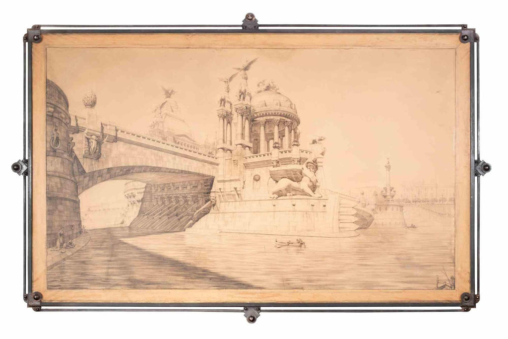 San Tubisco (Season's Greetings) Holiday Drawing Artwork Poseidon Trident Bridge