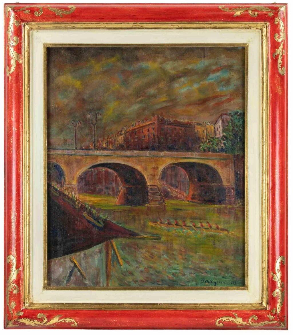 Oil Painting Italian Cityscape Rome Architecture Tonino Antonio Caputo