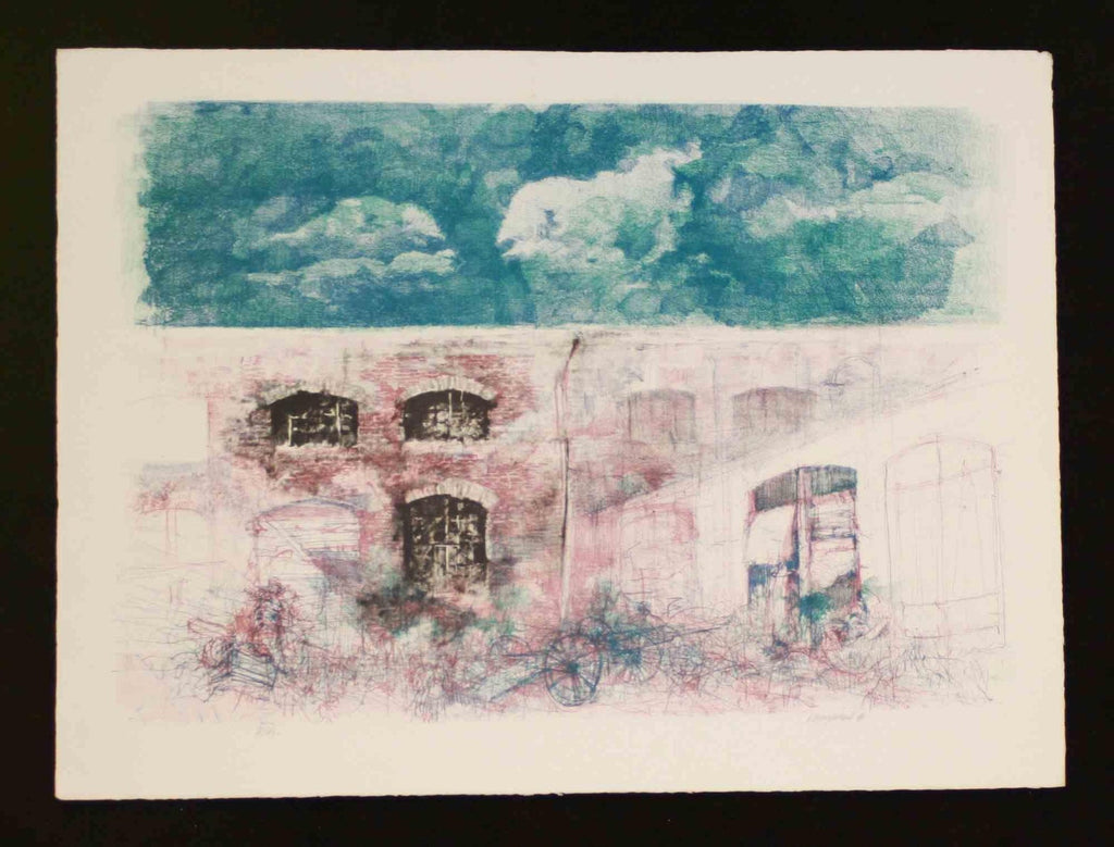 Boston Modernist Color Etching Smoking Pipe Aaron Fink Pop Art Print Americana