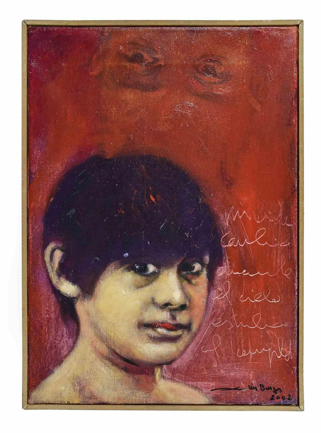 Modernist Surrealist French Expressionist Oil Painting Moody Boy Pierre Henry