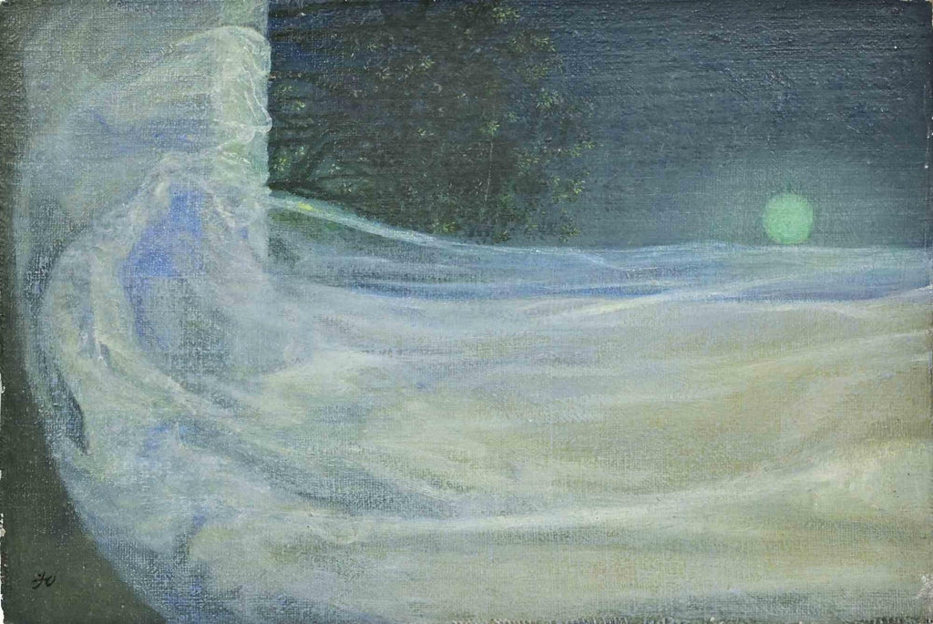 October, Night Scene with Castle and Soldiers Oil Painting