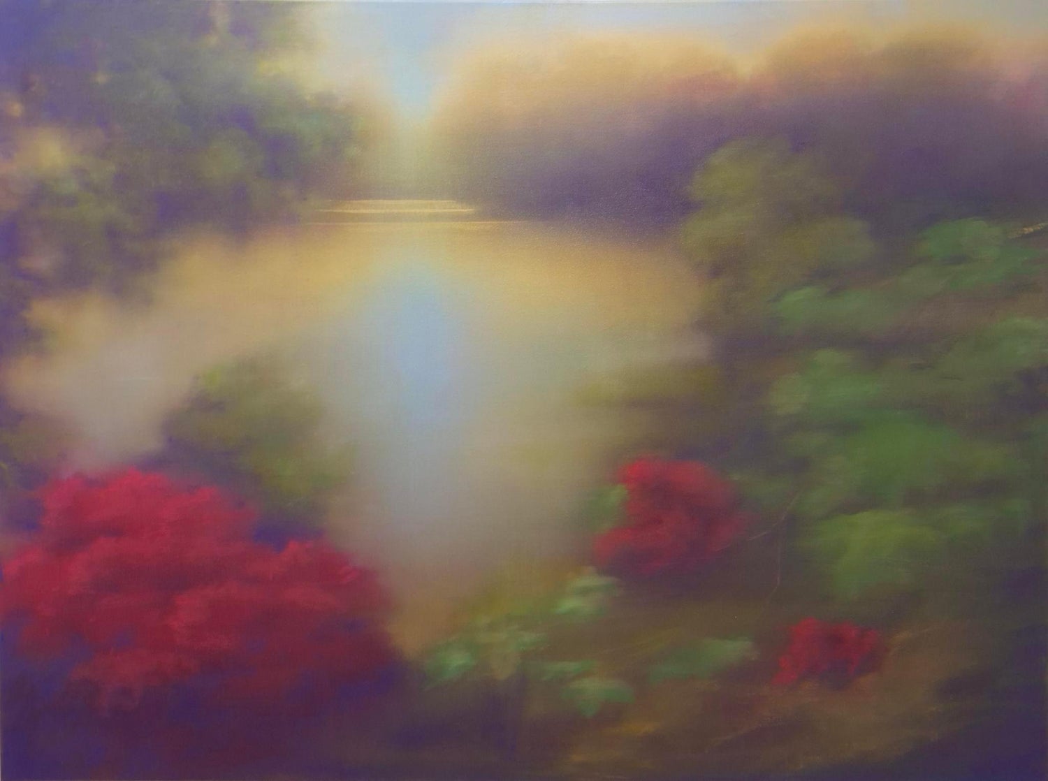 Abstract Impressionist Sunset in December Oil Painting Reginald Pollack