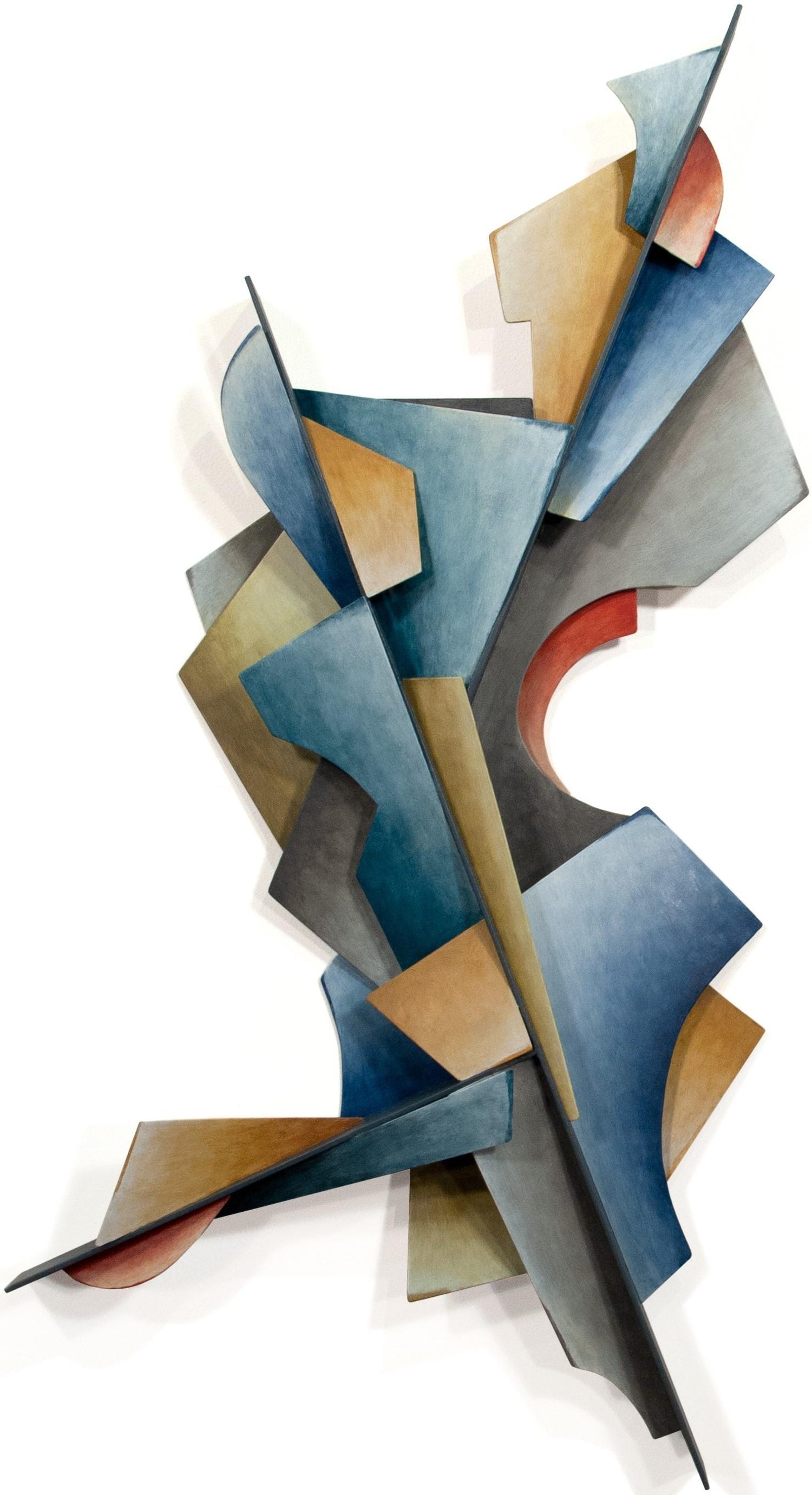 Bruce Robbins Large Abstract Diptyque Ladder Sculpture Painting "Jerusalem" 1981