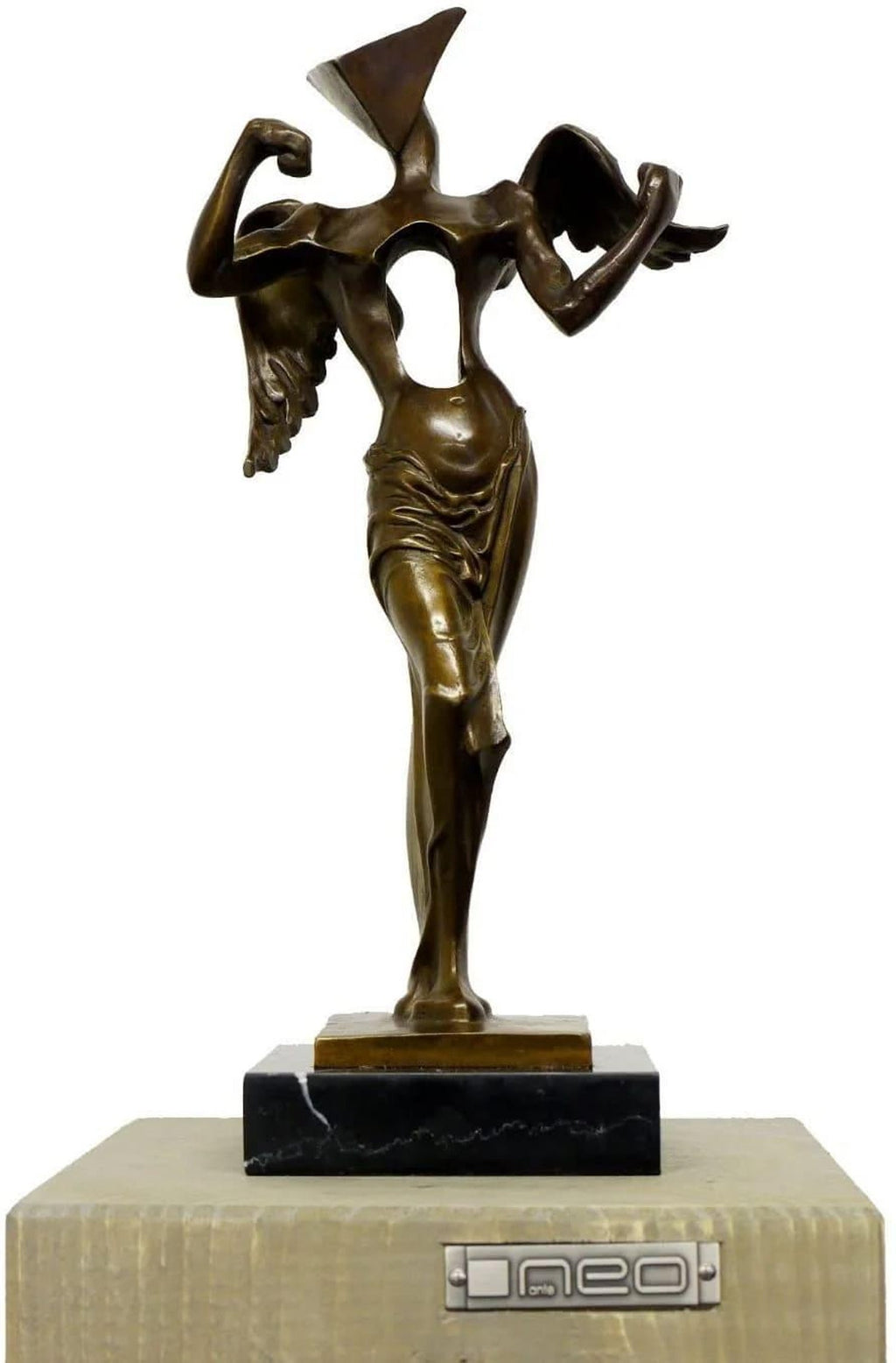 Large Original Surrealist Bronze Marble Sculpture Alma Del Quijote Salvador Dali