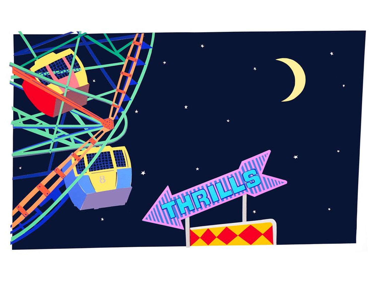 Location Proposal Iris Print Ed. 12 Hand Signed Cyclone Racer (Coney Island, NY)