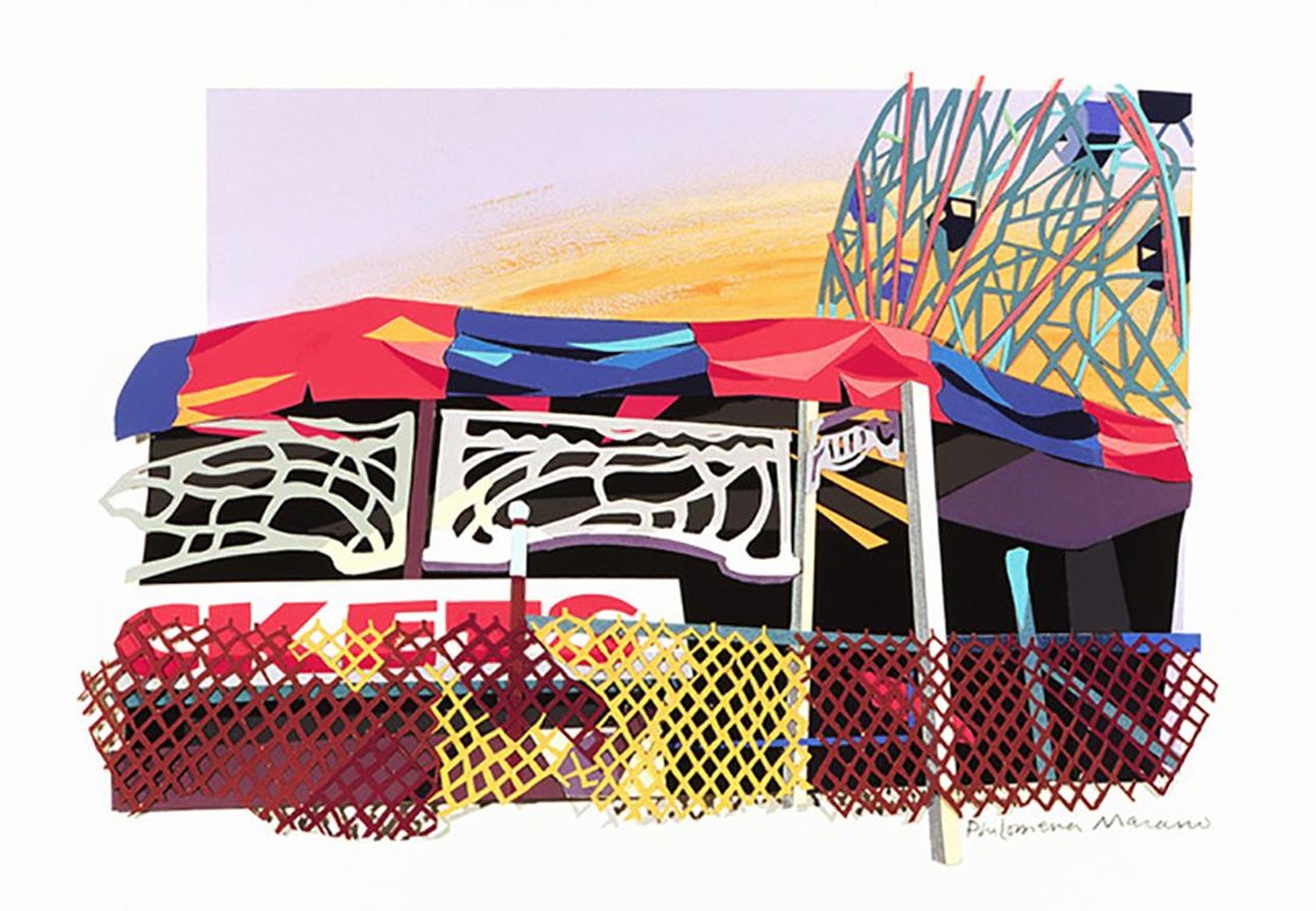 Location Proposal Iris Print Ed. 12 Hand Signed Cyclone Racer (Coney Island, NY)