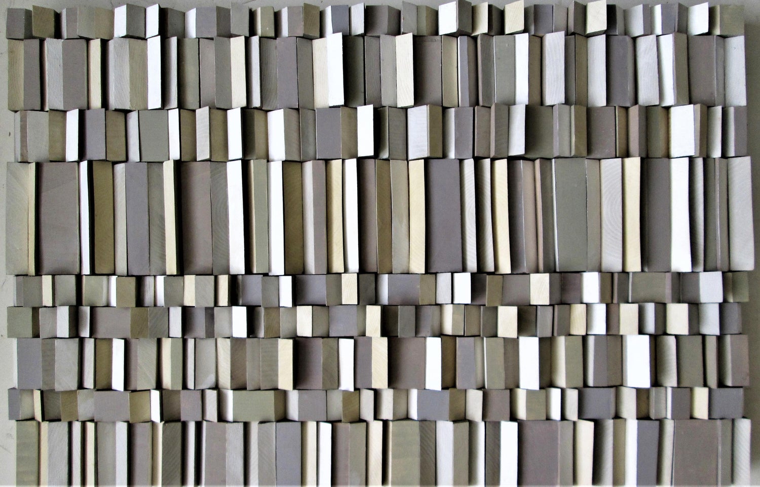 Swedish Modern Op Art Modular Relief Sculpture In Aluminum And Wood