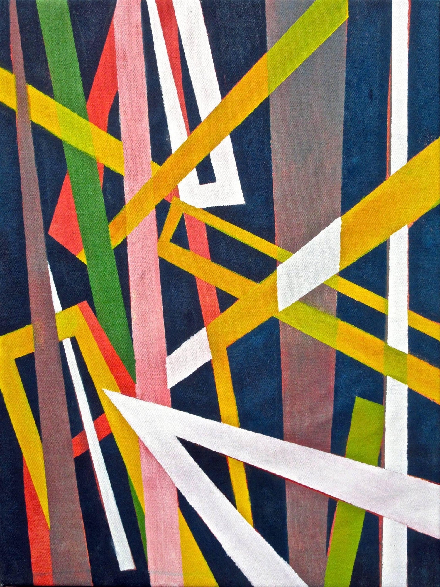 Angular Revelation, Abstract Geometric Day Glo Street Art Graffiti Painting