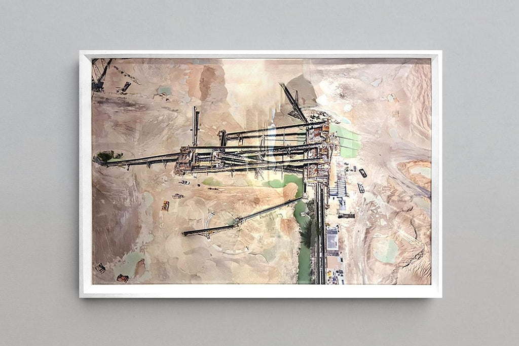 St Louis MO Photo Mosaic Collage Aerial Photograph, Female Aviator Feminist Art
