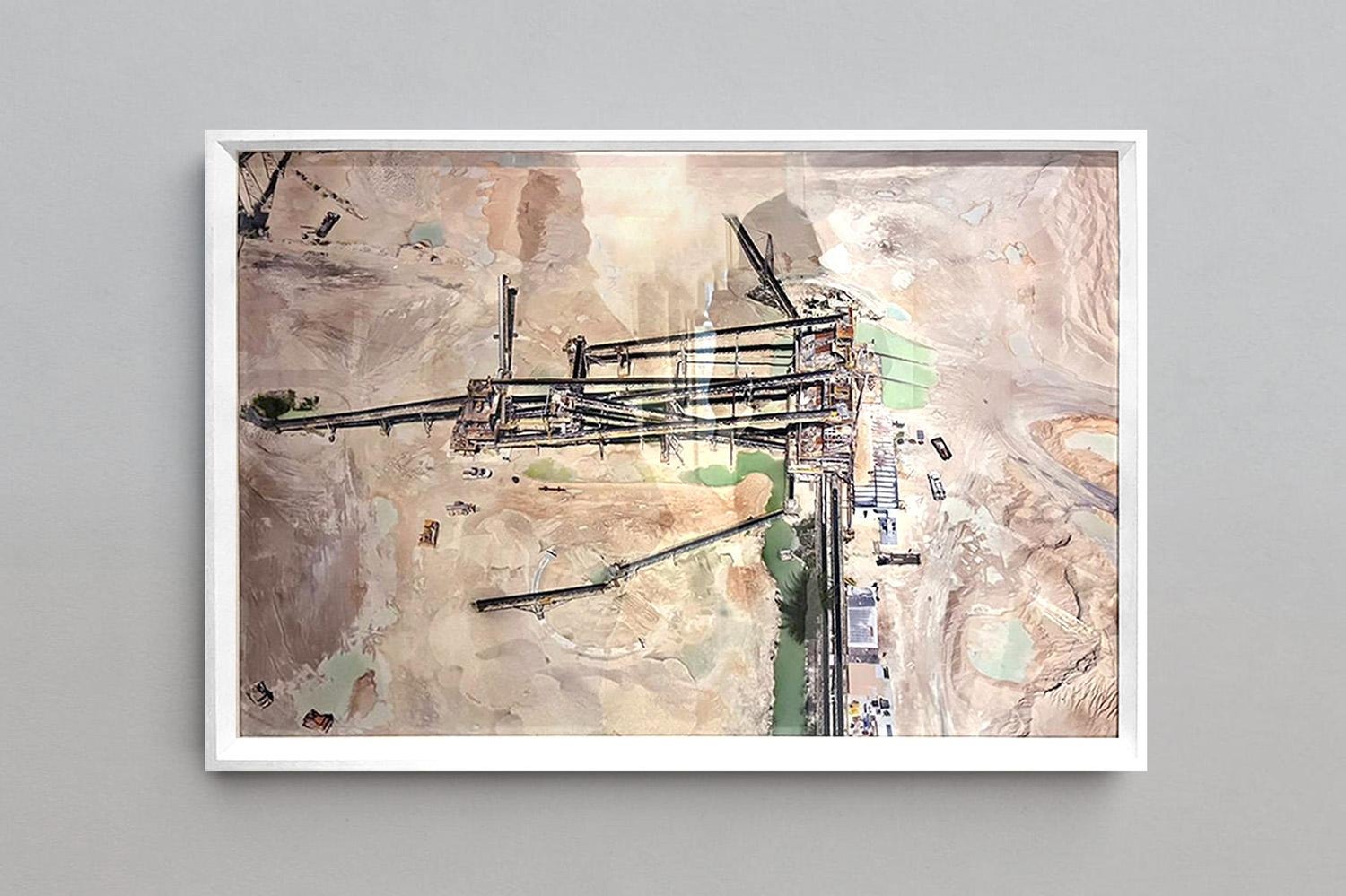 St Louis MO Photo Mosaic Collage Aerial Photograph, Female Aviator Feminist Art