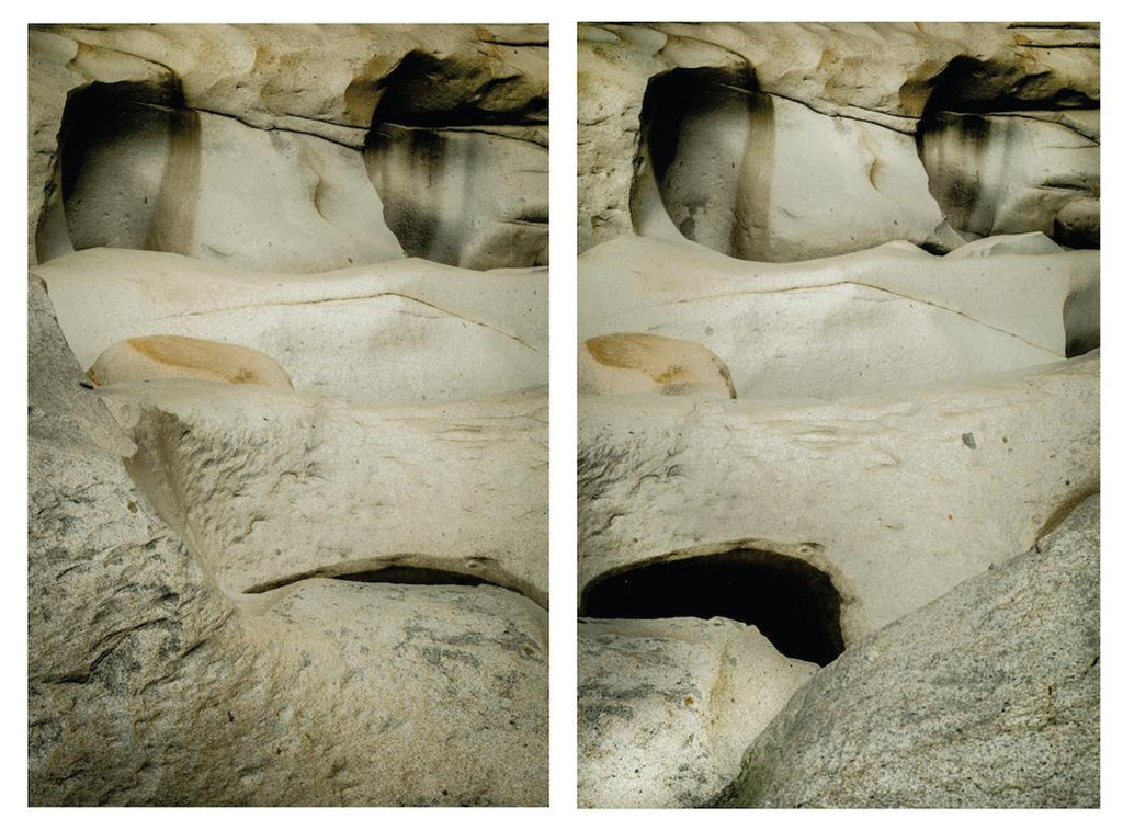 Vintage C Print "Of Time and Change" Boulders on a Sea Shore
