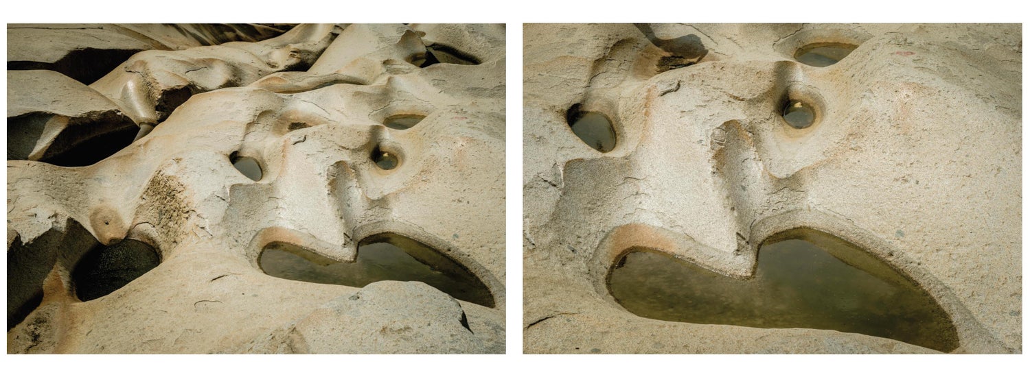 Vintage C Print "Of Time and Change" Boulders on a Sea Shore
