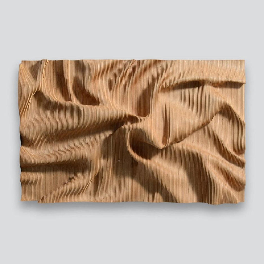Sebastien de Ganay Folded Linen Abstract Minimalist Unique Sculpture Fabric Wire