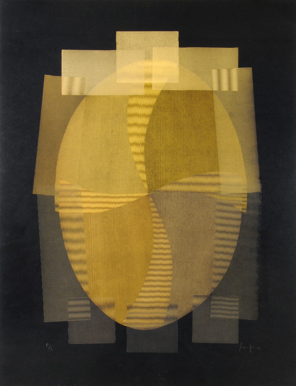 Limited Edition Architecture Kinetic Op Art Screen Print Lithograph Pol Bury