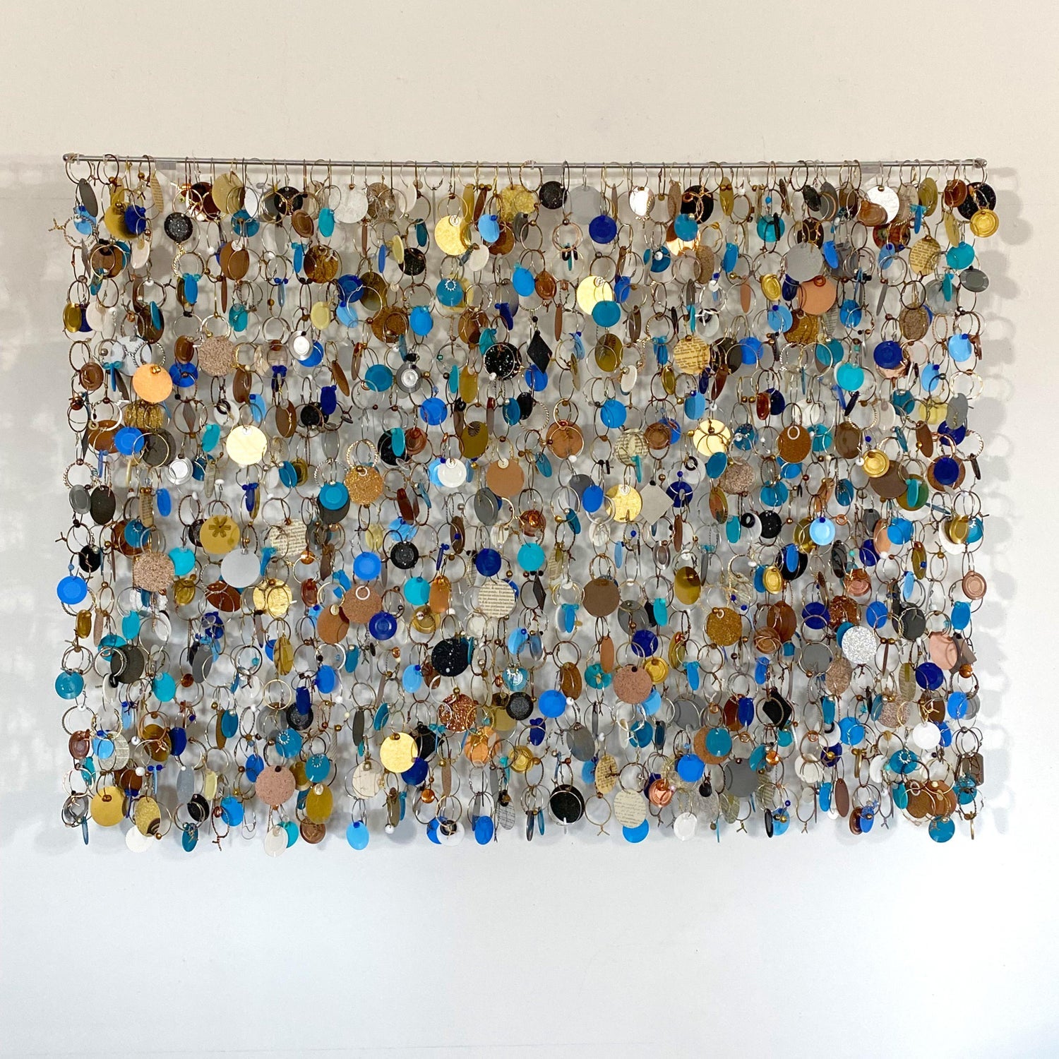 Assemblage Collage Painting/Sculpture with Pennies and Scrap Civil Rights Artist