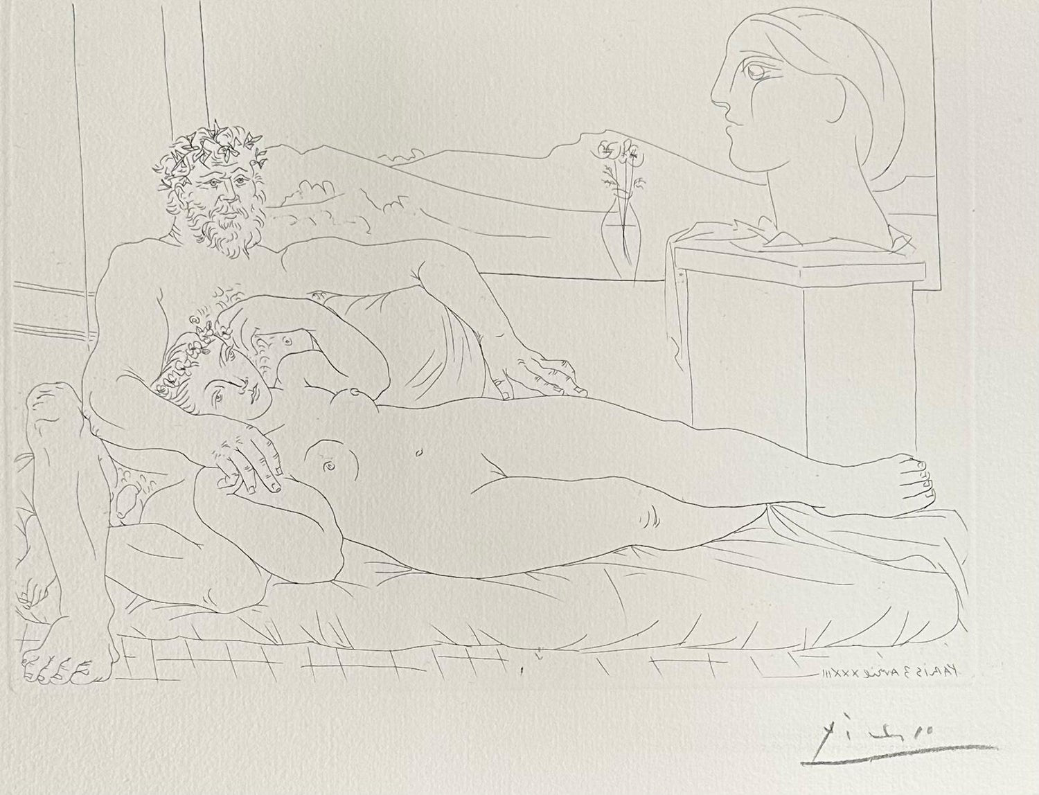 Silver Gelatin Photograph Hand Signed Photo Pablo Picasso w Baby Lucien Clergue