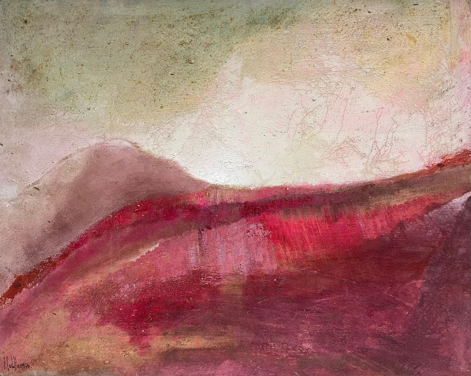 Large Abstract Landscape Pastel Drawing Painting San Francisco Artist, Megan #6