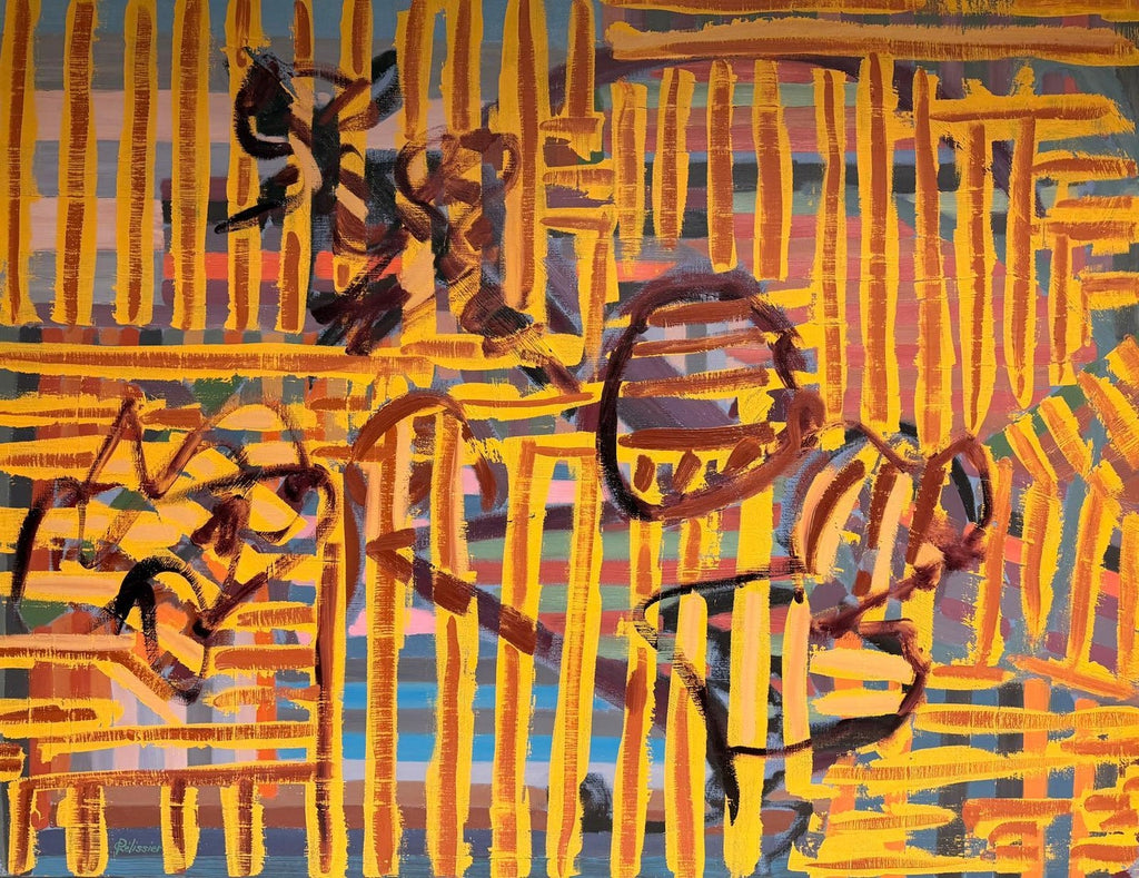 Large Mod Abstract Expressionist Modernist Edward Avedisian Color Field Painting