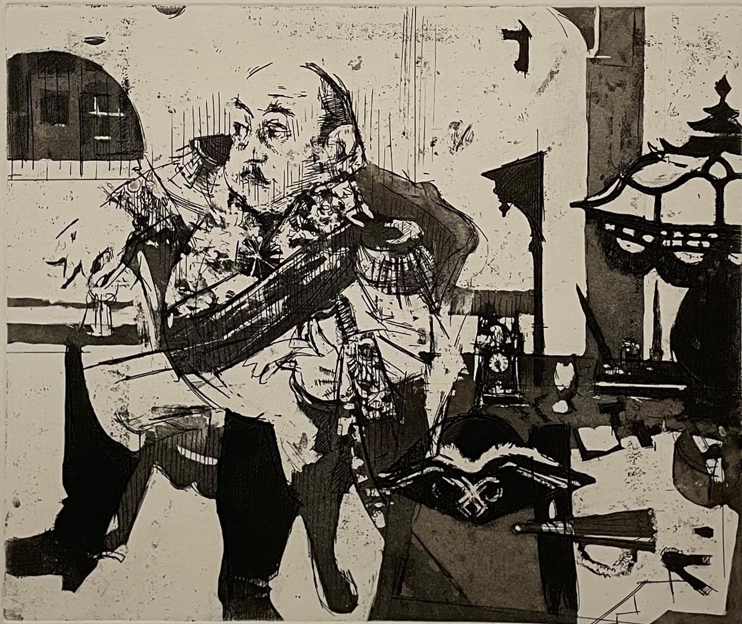Jack Levine American Modernist Social Realist WPA Artist Aquatint Etching