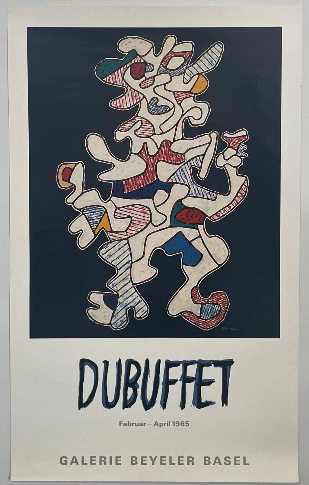 Original Vintage Poster Jean Dubuffet Gallery Exhibition Galerie Beyeler Basel