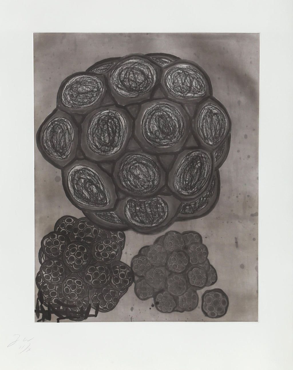 Abstract Drypoint Etching Cheryl Warrick African American Woman Artist