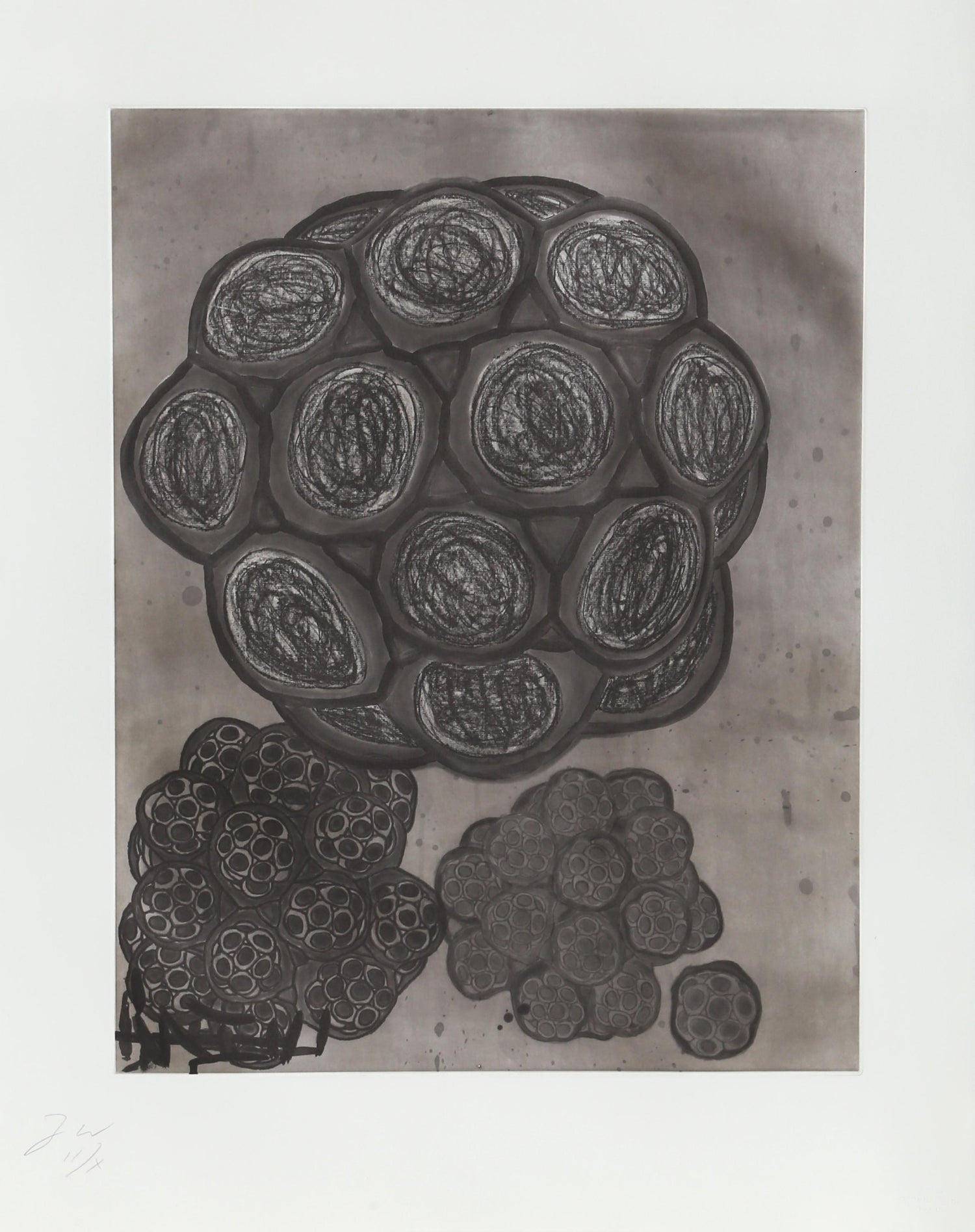 Abstract Drypoint Etching Cheryl Warrick African American Woman Artist