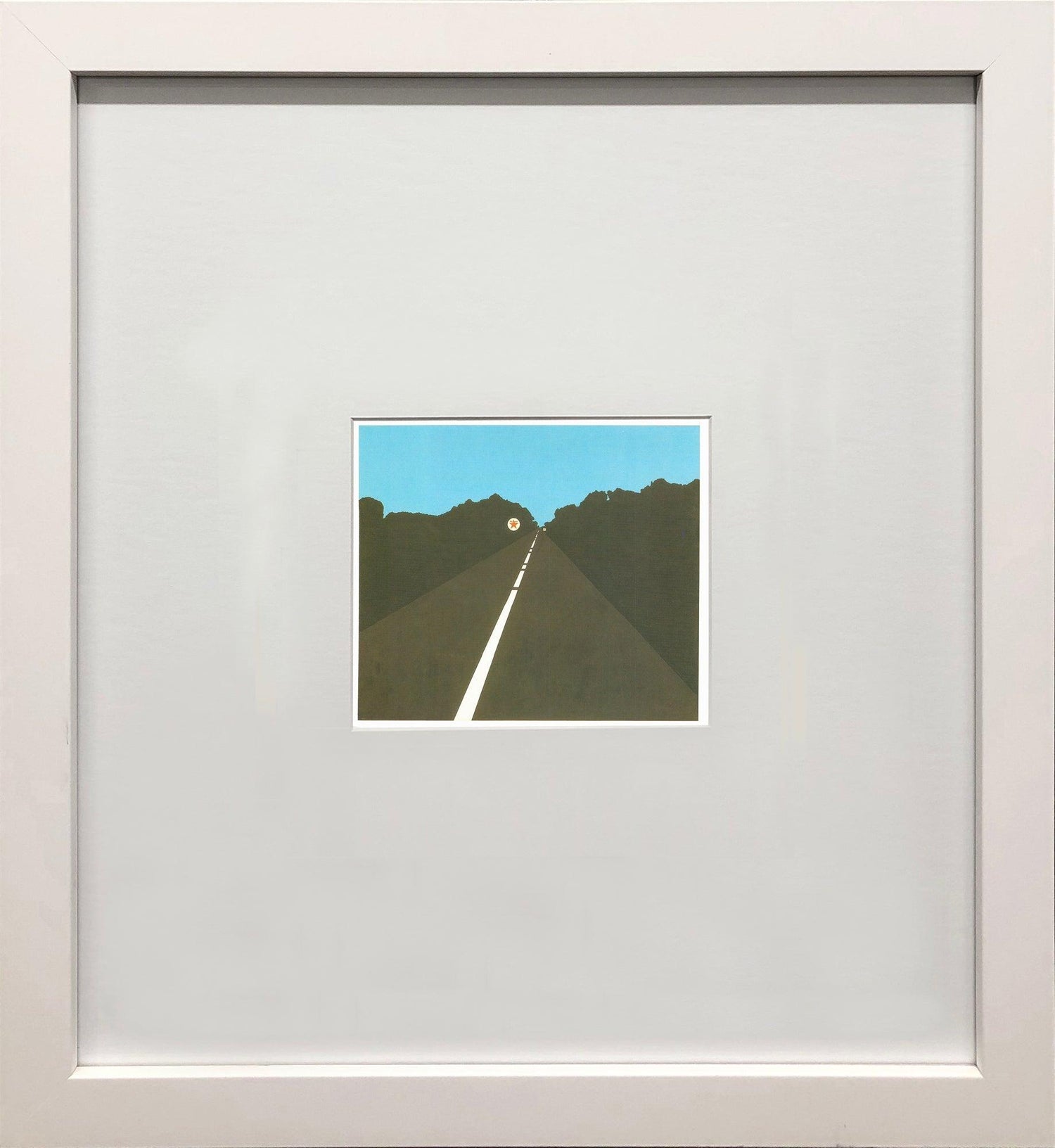 Rare Original 1967 Minimalist Mod Pop Art Allan D'Arcangelo Unique Ink Drawing