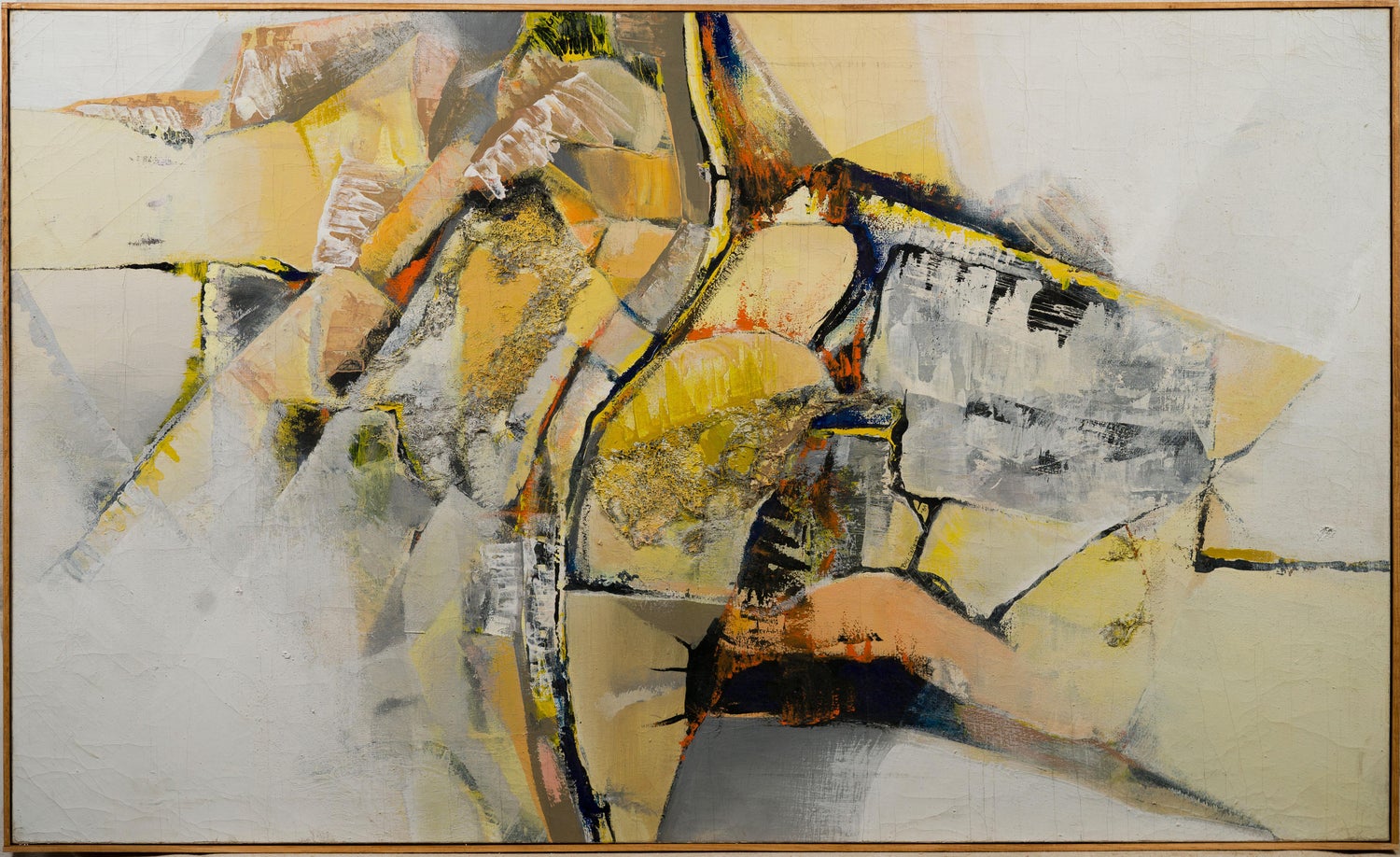Large American Modernist Oil Painting Baseball Game the Tryout Sidney Goodman
