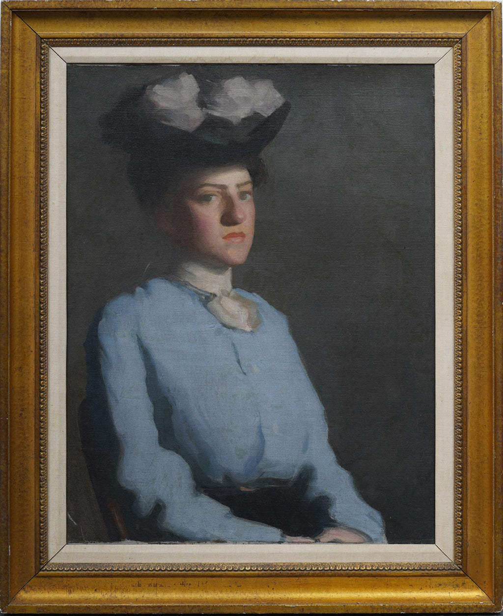 Post Impressionist Young Woman Pastel Painting Robert Philipp American Modernist