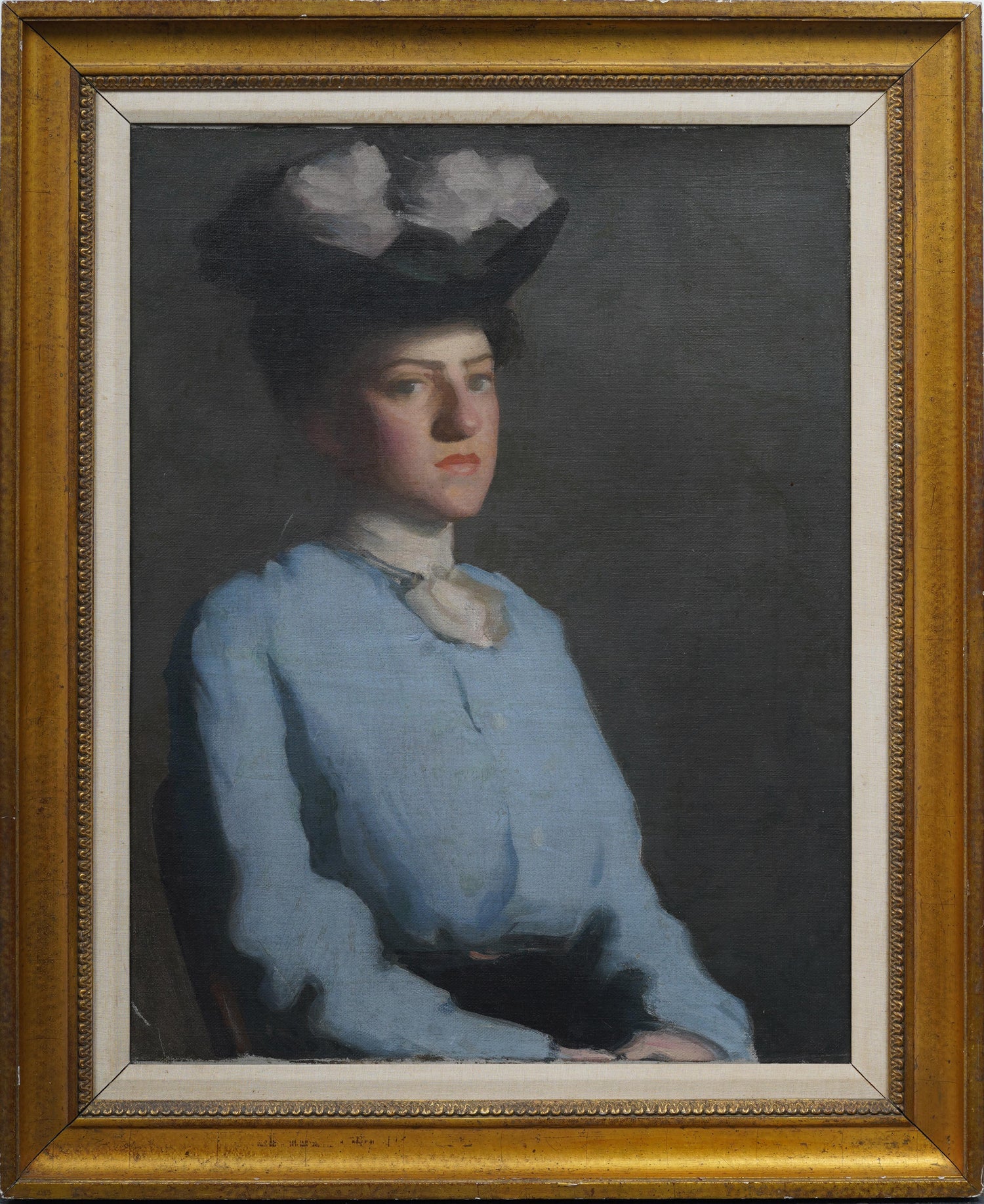 Post Impressionist Young Woman Pastel Painting Robert Philipp American Modernist