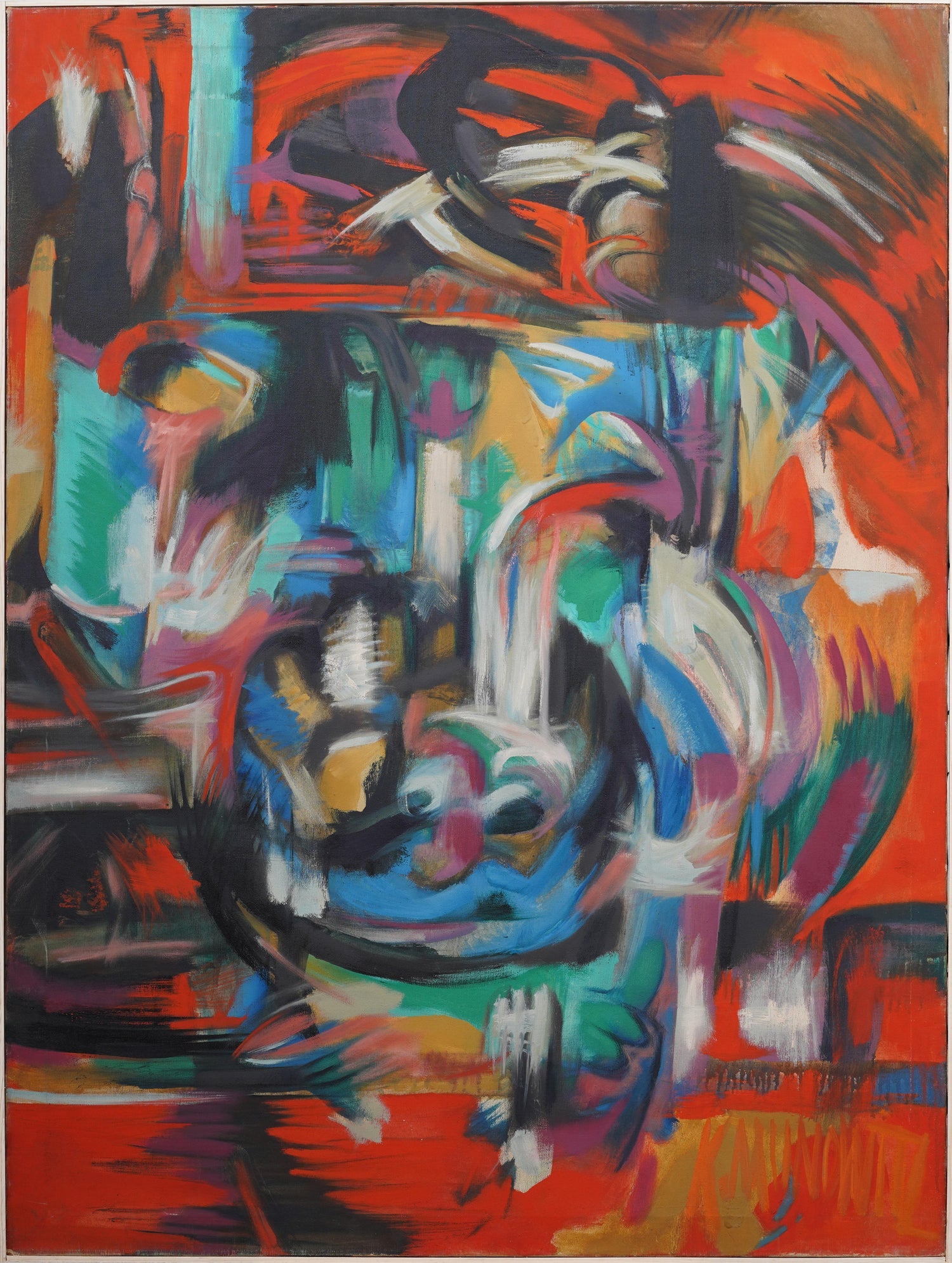 Bold Gestural Figurative Abstract Painting